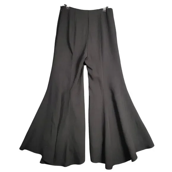 BY ANTHROPOLOGIE OB1096198 Black Zinnia High Rise Tulip Hem Pants Boho SIZE 2 - Picture 3 of 14